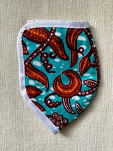 Load image into Gallery viewer, non medical grade 100% cotton face masks in bright prints. Double layer, comfortable fit, hand or machine washable.