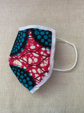 Load image into Gallery viewer, non medical grade 100% cotton face masks in bright prints. Double layer, comfortable fit, hand or machine washable.