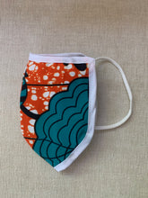 Load image into Gallery viewer, non medical grade 100% cotton face masks in bright prints. Double layer, comfortable fit, hand or machines washable.