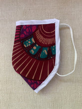 Load image into Gallery viewer, non medical grade 100% cotton face masks in bright prints. Double layer, comfortable fit, hand or machine washable.
