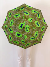 Load image into Gallery viewer, japarra sun umbrella parasol used to block the damaging UV rays from the sun that cause burning and aging. Lightweight, handheld green parasol sun umbrella.