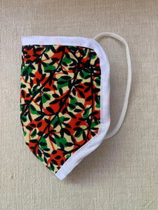 non medical grade 100% cotton face masks in bright prints. Double layer, comfortable fit, hand or machine washable.